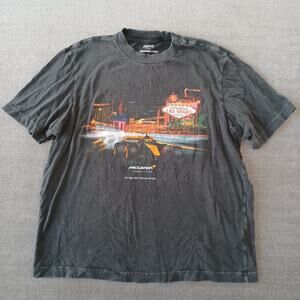 Abercrombie & Fitch McLaren F1 Racing T-Shirt Mens S Black Faded Las Vegas 2023